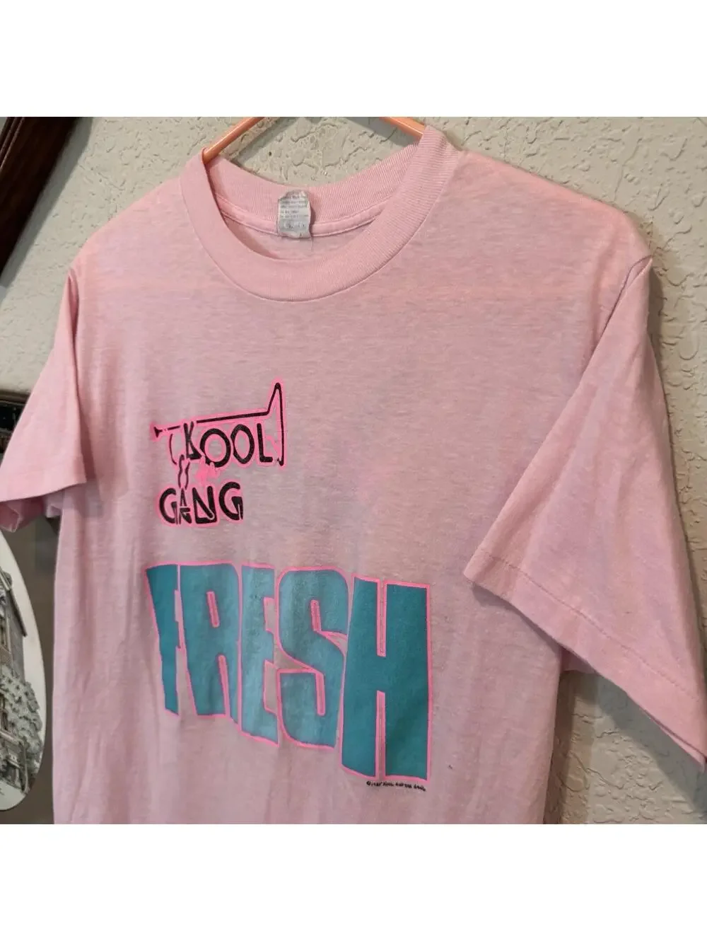 Vintage 1985 Kool & The Gang Concert Tour Shirt Fresh Misled Ched USA Tag Large - Picture 3 of 7